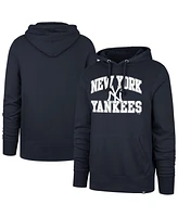 '47 Brand Men's Navy New York Yankees Velocity Headline Pullover Hoodie
