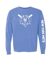 Soft as a Grape Women's Royal New York Mets Pigment Dye Long Sleeve T-Shirt