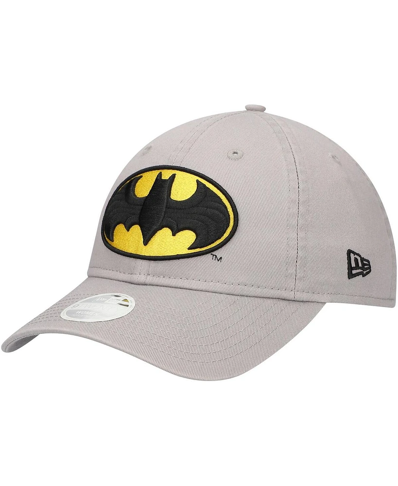New Era Women's Gray Batman 9TWENTY Adjustable Hat