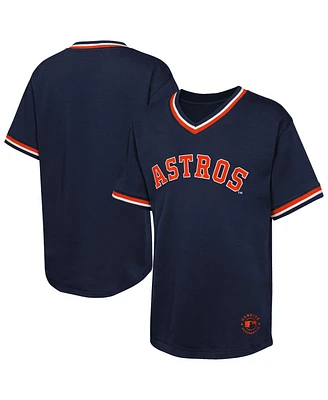 Outerstuff Big Boys and Girls Navy Houston Astros Relief Pitcher V-Neck T-Shirt