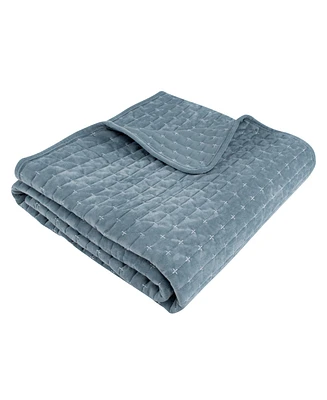Levtex Velvet Stitch Reversible Quilted Throw, 50" x 60"