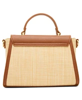 Madden Girl Allys Straw Top Handle Small Satchel Bag