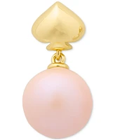 kate spade new york Gold-Tone Spade & Imitation Pearl Drop Earrings
