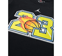 Jordan Big Boys Customized Air Flame Graphic T-Shirt
