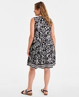 Style & Co Plus Printed Sleeveless Dress, Exclusively at Macy's