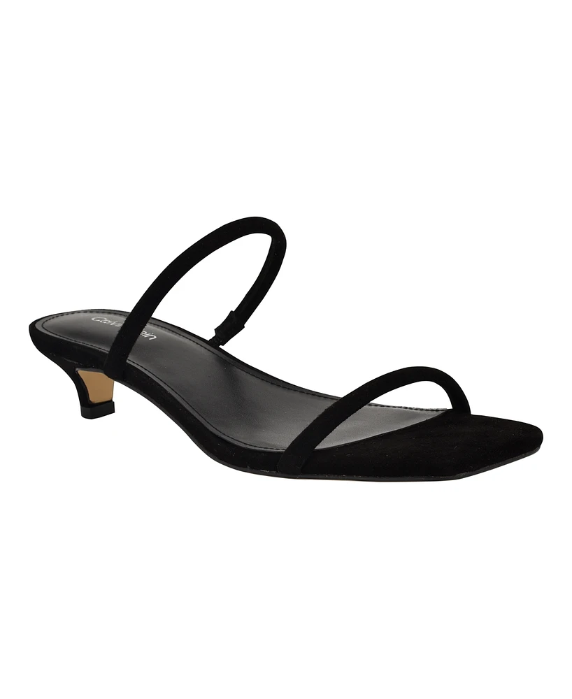 Calvin Klein Women's Limia Strappy Kitten Heel Sandals