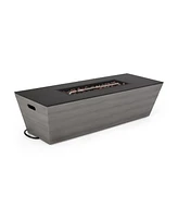 Modern Ceramic Fire Pit: 50,000 Btu Rectangle with Sleek Design