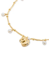 Kate Spade New York Gold-Tone Mixed Stone Shell Charm Bracelet