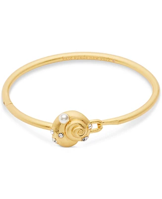 Kate Spade New York Gold-Tone Mixed Stone Shell Bangle Bracelet