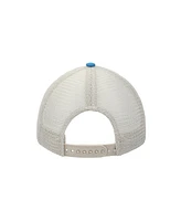 Wonder Woman Logo Women s Blue Washed Distressed Cut Fabric Unstructured Baseball Cap