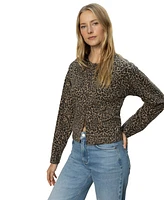 Sanctuary Women's Must-Have Animal-Print Long-Sleeve Cardigan