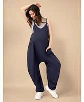 Motherhood Maternity Sleeveless Relaxed Fit Jumpsuit