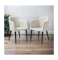 Set of Two Fabric Upholstered Arm Chairs – Versatile and Stylish