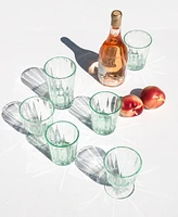 TarHong Simple Scallop Jumbo Glasses, Set of 6