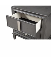 Two-Drawer Contemporary Wood Nightstand for Bedroom Storage
