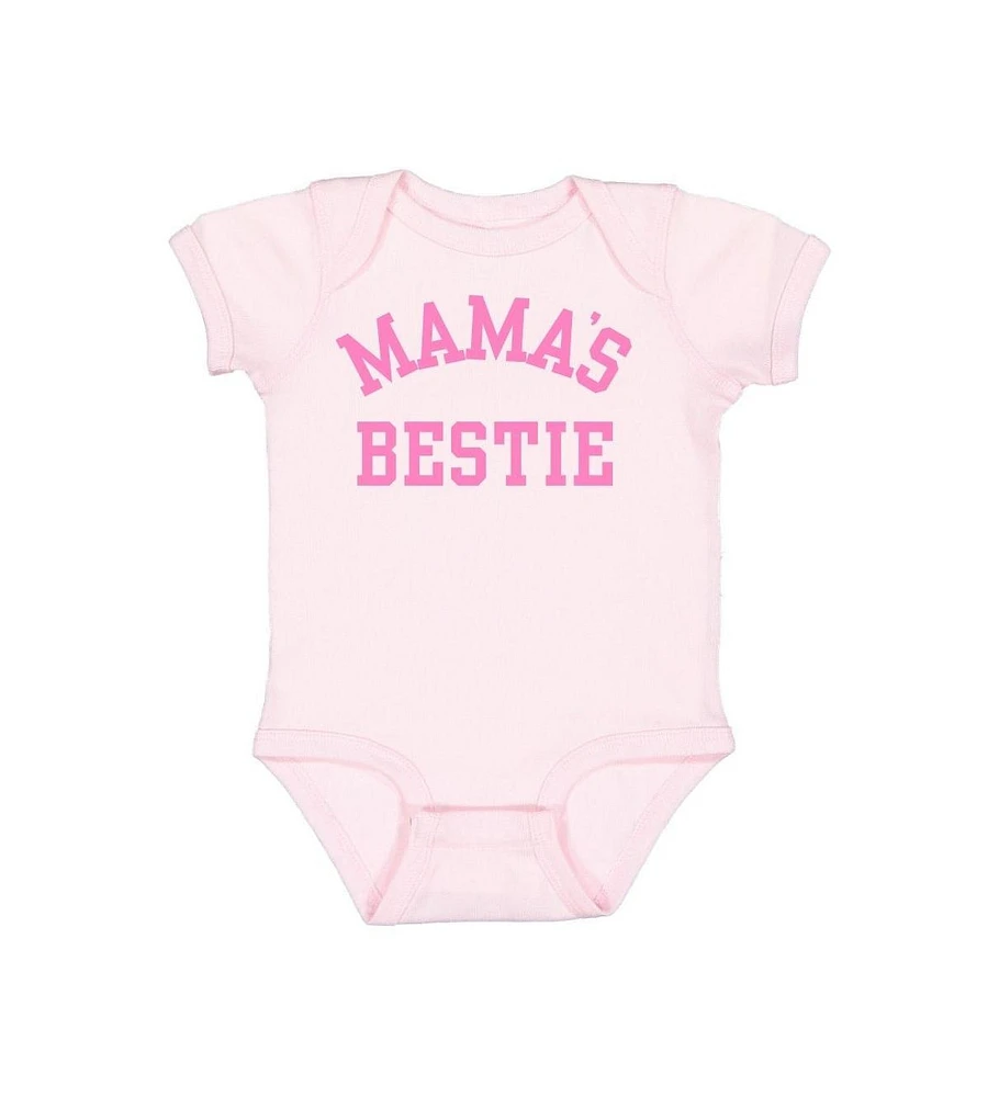 Sweet Wink Baby Girls Mama's Bestie Bubblegum Short Sleeve Bodysuit