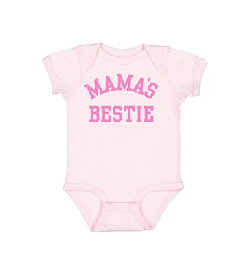 Sweet Wink Baby Girls Mama's Bestie Bubblegum Short Sleeve Bodysuit