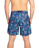 Tailorbyrd Men's Midnight Tropical Swim Shorts