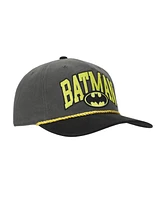 Dc Comics Men's Batman Embroidered Logo Adult Black Retro Grandpa Snapback Hat
