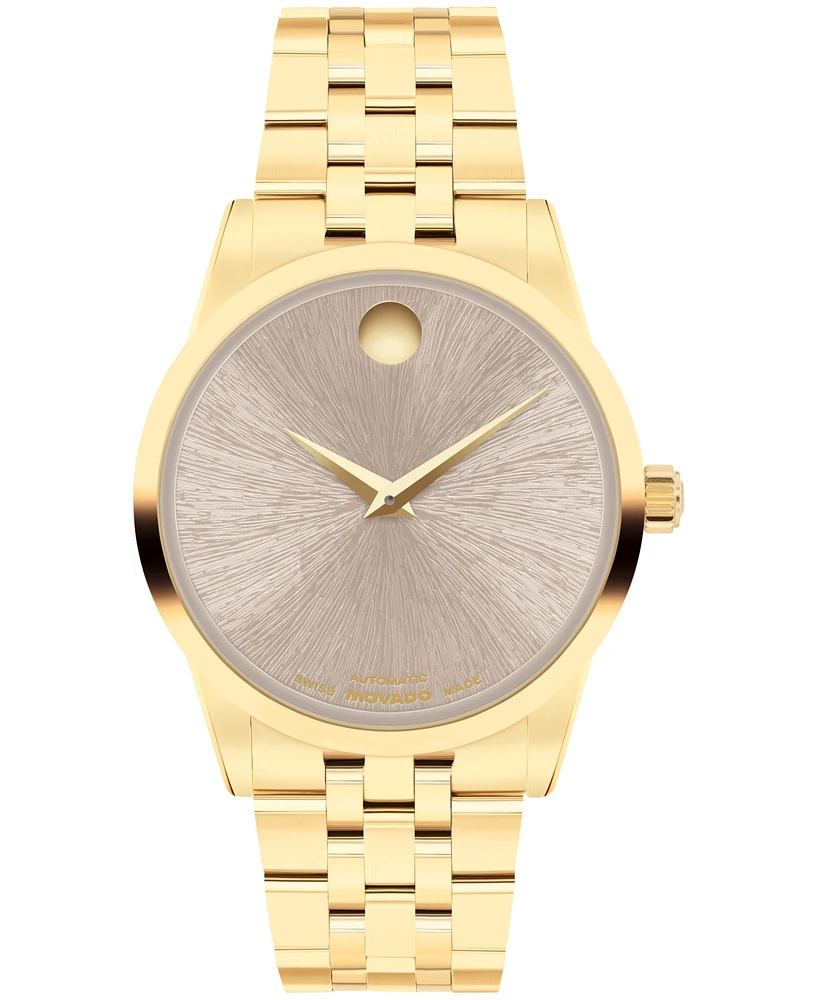 Movado Women's Museum Classic Swiss Automatic Yellow Pvd Watch, 33mm