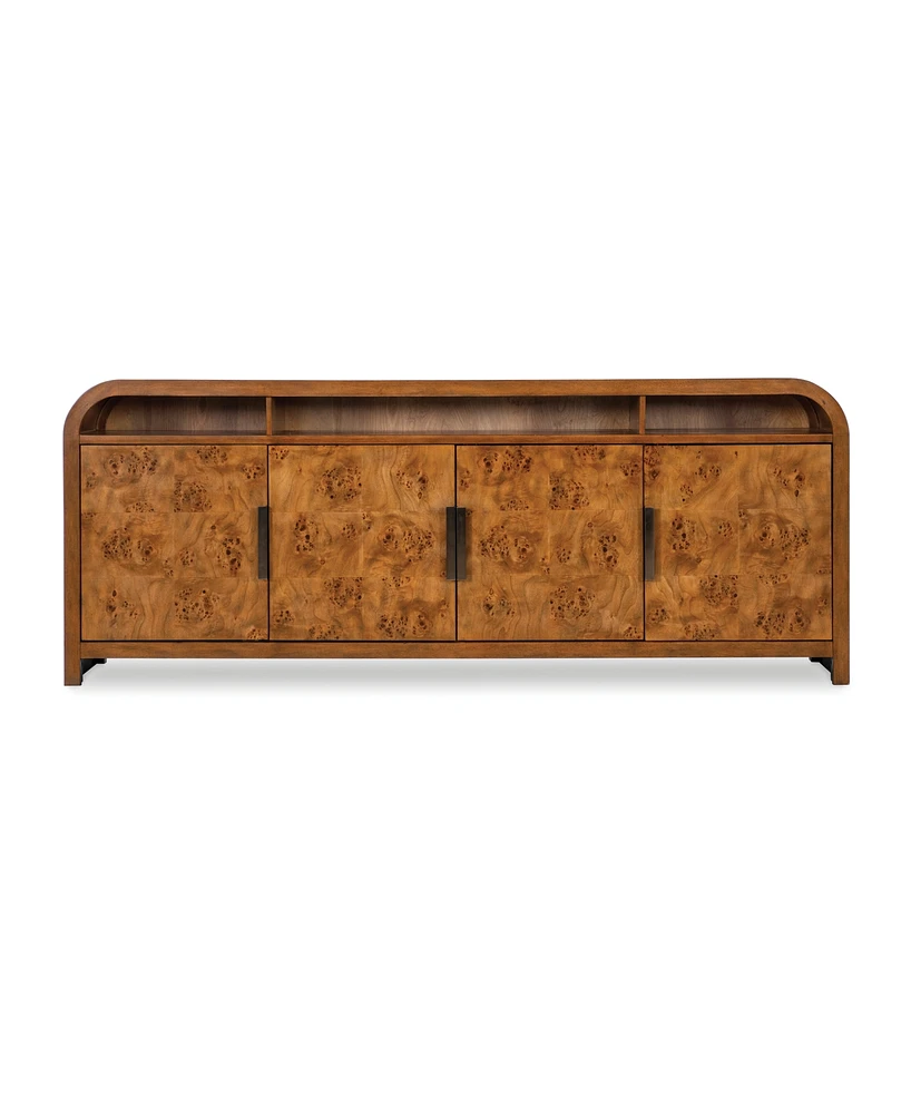 Prescott 84" Mappa Burl Entertainment Console