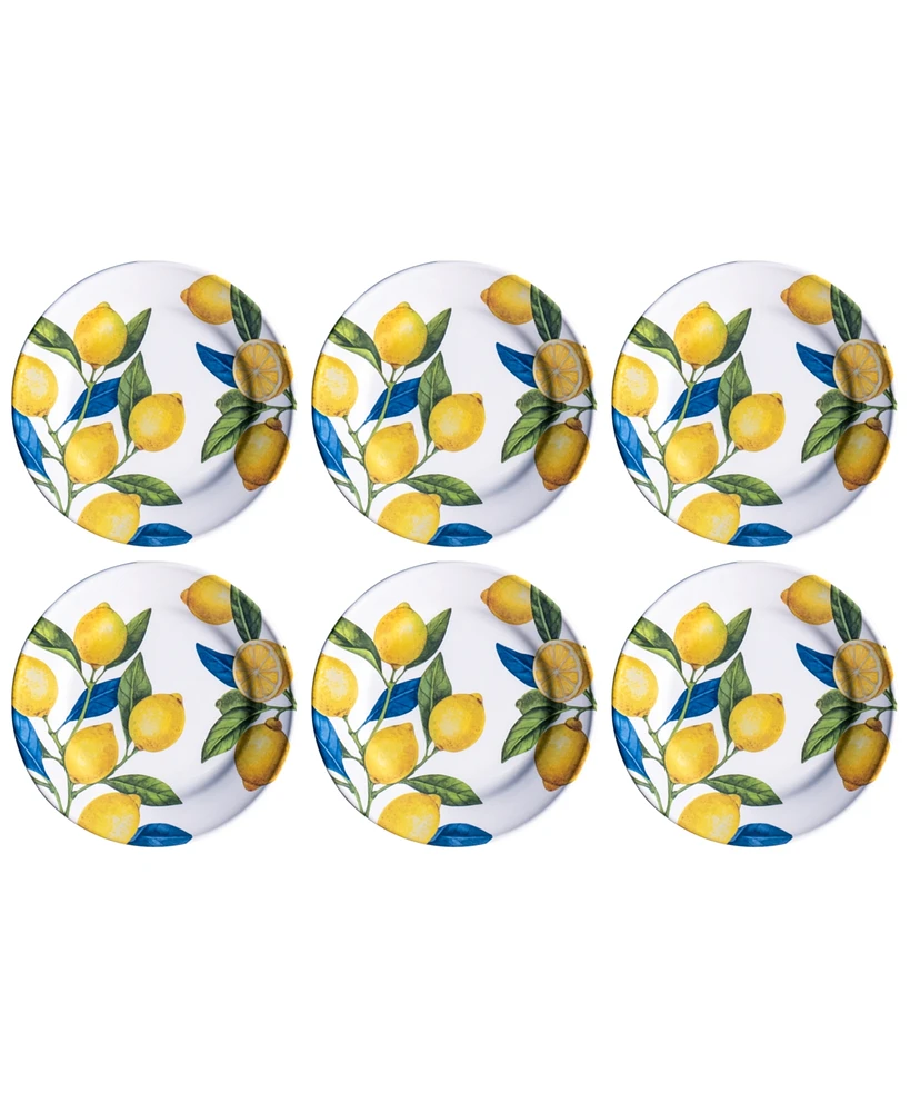 TarHong Lemon Orchard 6-Pc. Dinner Plates, Service For 6