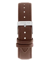 London Fog Unisex Millennium Brown Leather Watch, 40mm