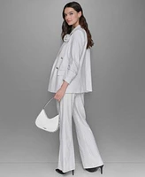 Karl Lagerfeld Paris Womens Double Breasted Jacket Straight Leg Pants