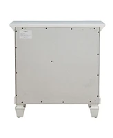 Spacious Plantation Nightstand with Three Drawers for Bedside Essentials