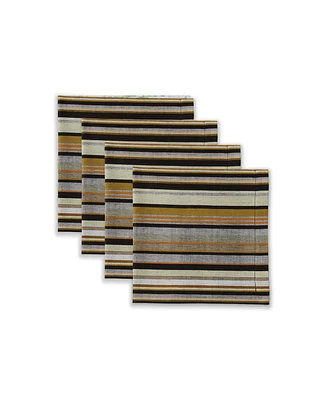 Tableau Ashland Strip Set of 4 Napkins, 8.25" x 8.25"