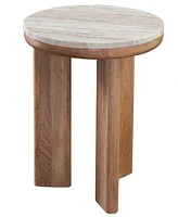 Sidney 22" Round Toronto Marble Top End Table