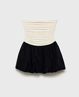 Mango Women's Draped-Body Balloon Skirt Dress