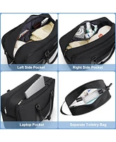 Urtala Travel Duffle Bag for Men, Weekender Women with Toiletry Bag, Carry On Overnight 17.3 inch Laptop Compartment (Black)