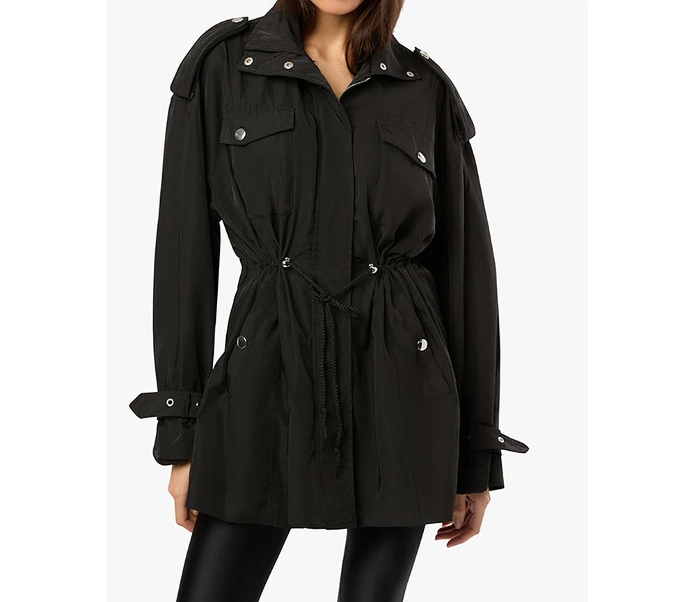 WeWoreWhat Women's Cinched Waist Anorak Jacket