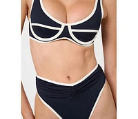 WeWoreWhat Women's High Rise Ruched Bottom