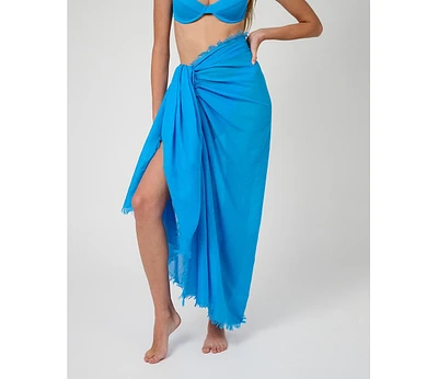 WeWoreWhat Women's Raw Edge Maxi Sarong