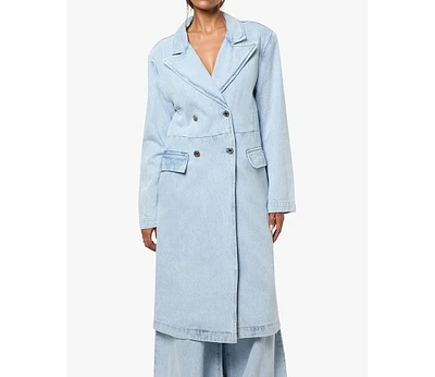 WeWoreWhat Women's Denim Blazer Jacket