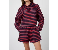 WeWoreWhat Women's Long Sleeve Crop Button Down Shirt