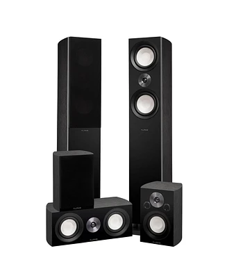 Fluance Reference Surround Sound Home Theater 5.0 Channel Speaker System including 3-Way Floorstanding Floorstanding Towers, Center Channel, and Rear