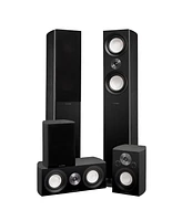 Fluance Reference Surround Sound Home Theater 5.0 Channel Speaker System including 3-Way Floorstanding Floorstanding Towers, Center Channel, and Rear