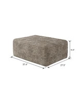 37.40"Sofa ottoman, No Assembly Required,Camel(Plush Corduroy Fabric)