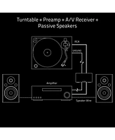 Fluance PA10 High Fidelity Phono Preamp (Preamplifier) with Riaa Equalization for Mm Turntables/Vinyl Record Players with Rca Cable (3ft) and Ground W