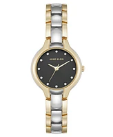 Anne Klein Women's Quartz Two-Tone Metal Alloy and Crystal Accented Dial Watch