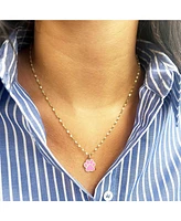 The Lovery Bubblegum Pink Paw Charm 14K Gold