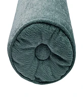 Edie@Home Delmonico Chenille Lumbar Neck Roll Decorative Pillow