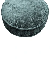 Edie@Home Delmonico Chenille Decorative Pillow, 16" Round