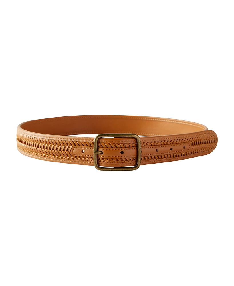 Cotton On Men's Snake Bite Braided Belt