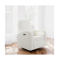 Storkcraft Santa Monica Power Recliner Swivel Glider (Ivory Boucle)