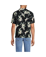Lands' End Men's Short Sleeve Hawaiian Camp Collar Shirt