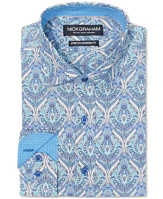 Nick Graham Men's Royal Paisley Dress Shirt